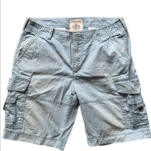 Pre-Owned Express Mens Light Blue Cargo Shorts SZ 33W